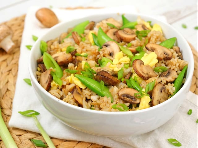 Mushroom 65 Fried Rice.