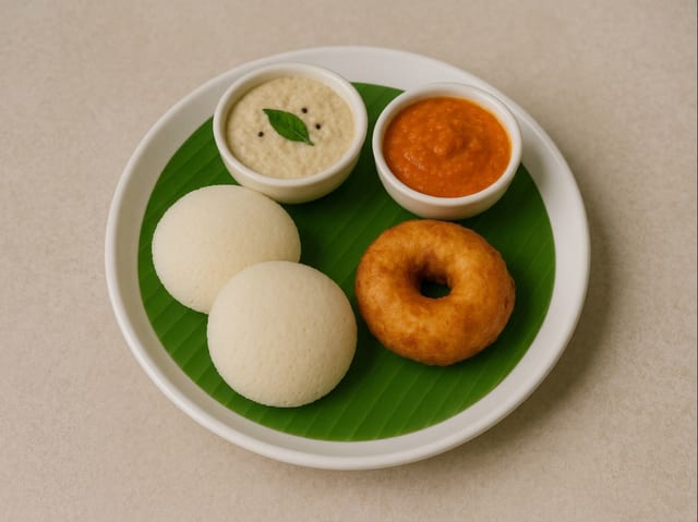 2 Idlis & 1 Vada.