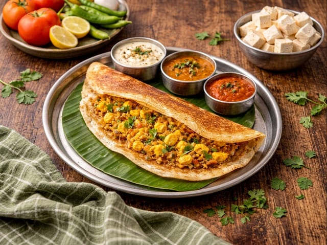 Paneer Bhurji Dosa.